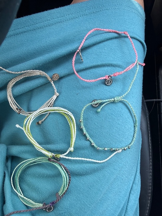 PacSun Jewelry - PacSun Braided Friendship Bracelets in Pink, Green, Cream, Teal